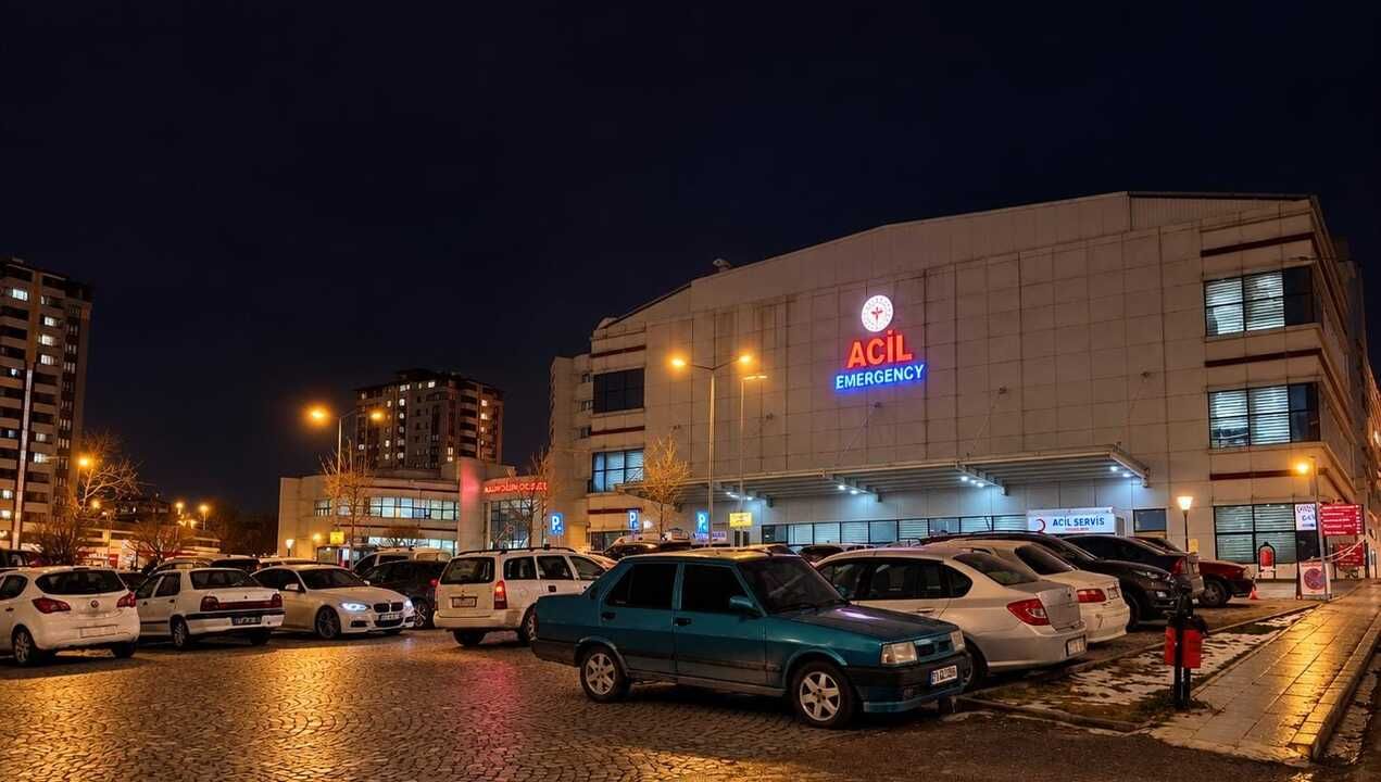 Hastane otoparkında gece uyarısı
