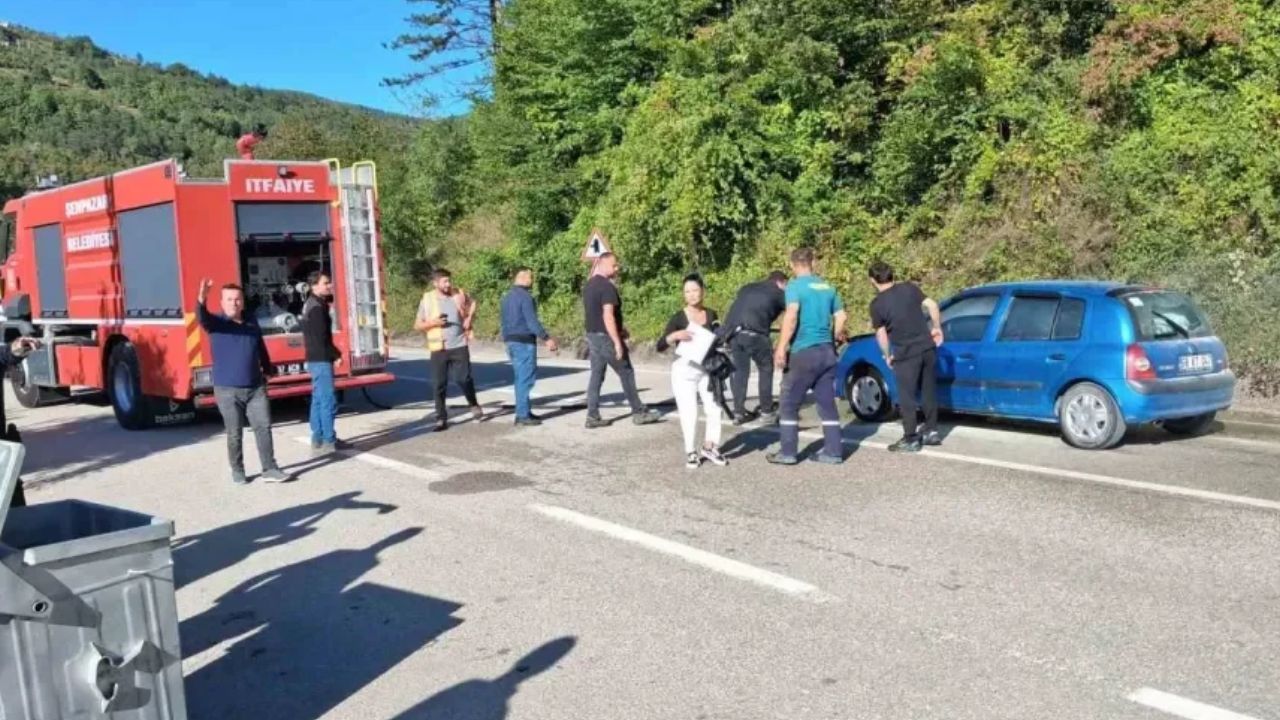 Kastamonu’da seyir halindeki otomobilde yangın!