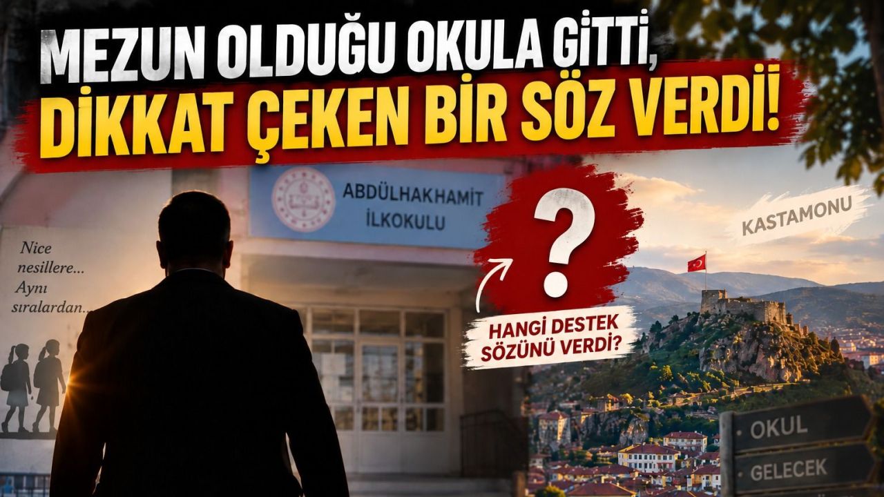 Mezun olduğu okula gitti, dikkat çeken bir söz verdi!