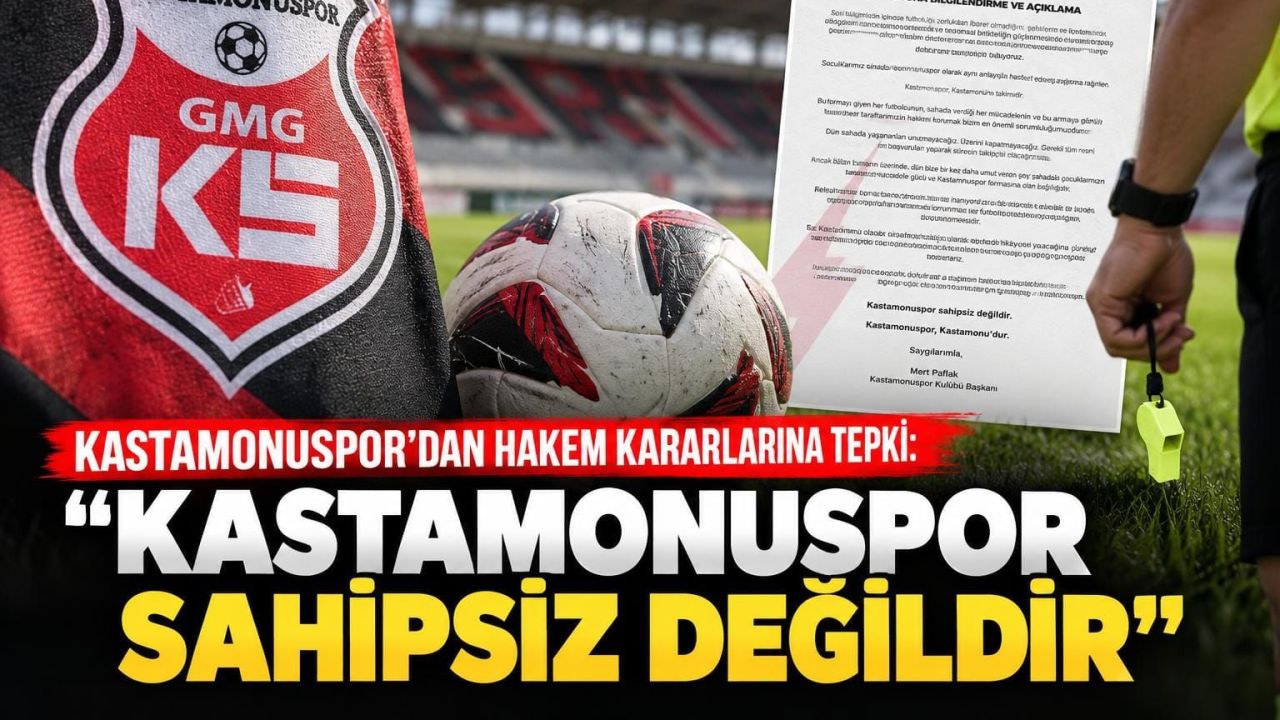 Kastamonuspor’dan hakem kararlarına tepki!