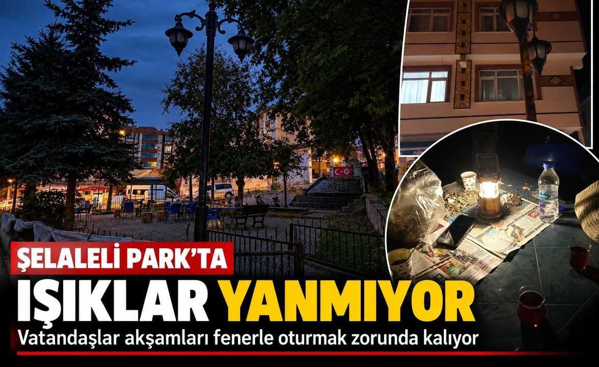 Şelaleli Park karanlığa büründü