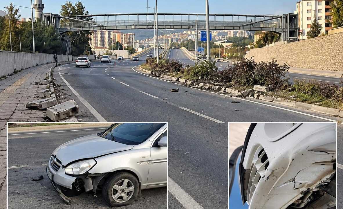 Kavşakta kaza: 2 araç hasar gördü