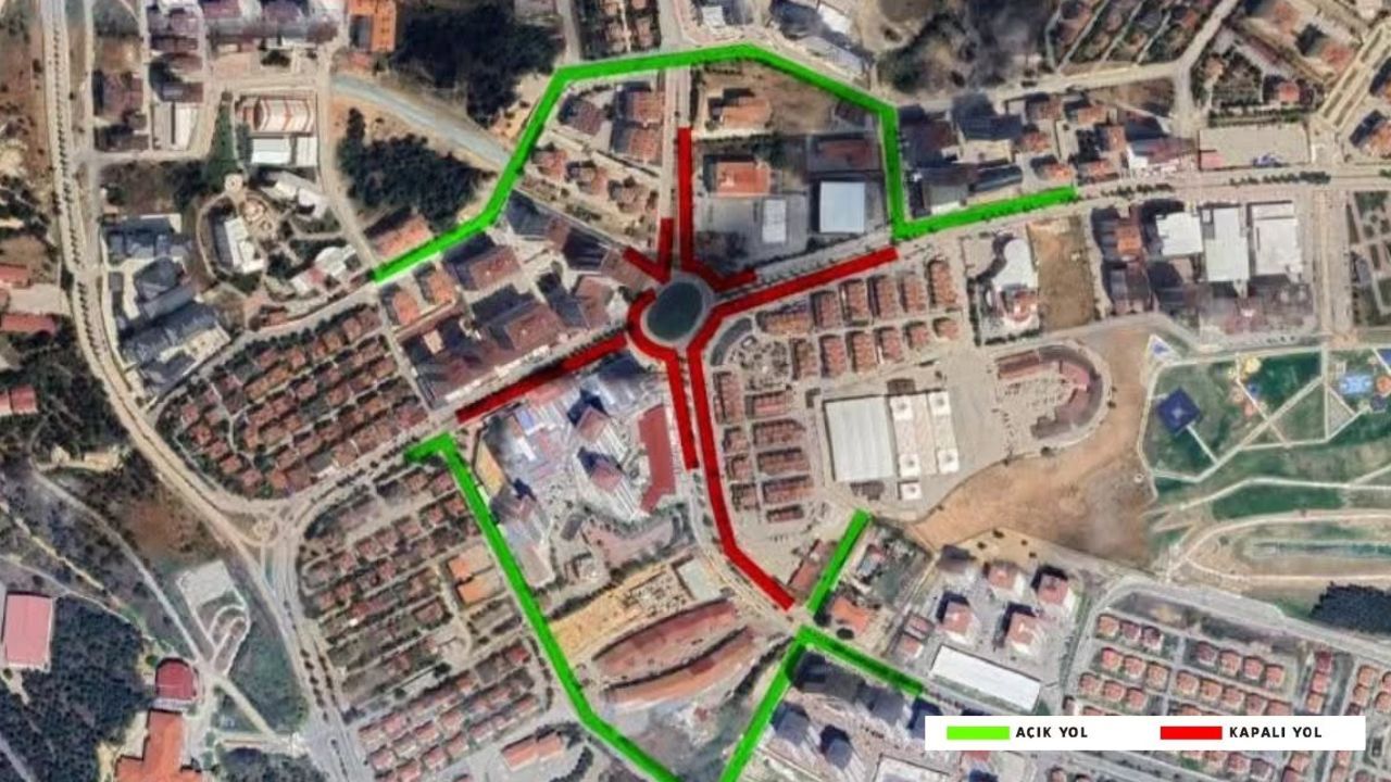 Kuzeykent'teki kavşakta çalışma: Trafiğe kapatıldı