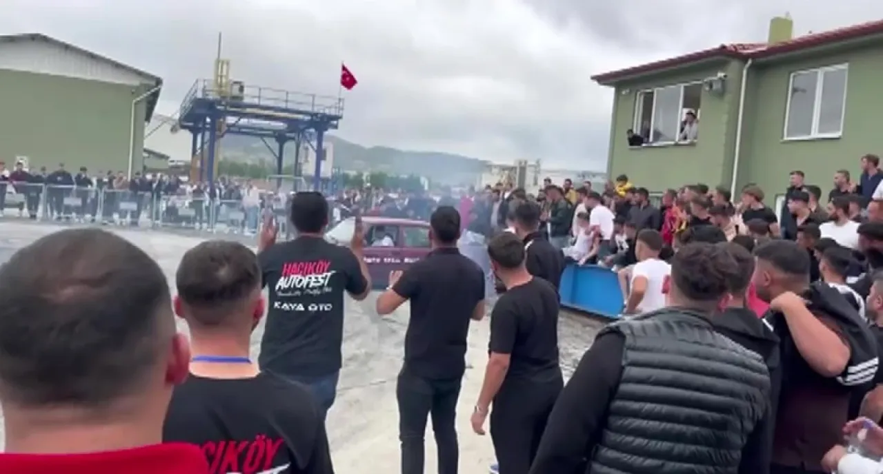 Drift gösterisinde yürekler ağızlara geldi