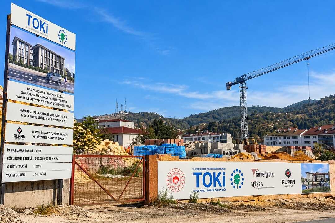 Kastamonu’da eski hastane arsasında yoğun mesai.